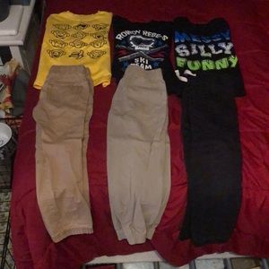 3 boys 5t outfits & one pair of size 5 pants